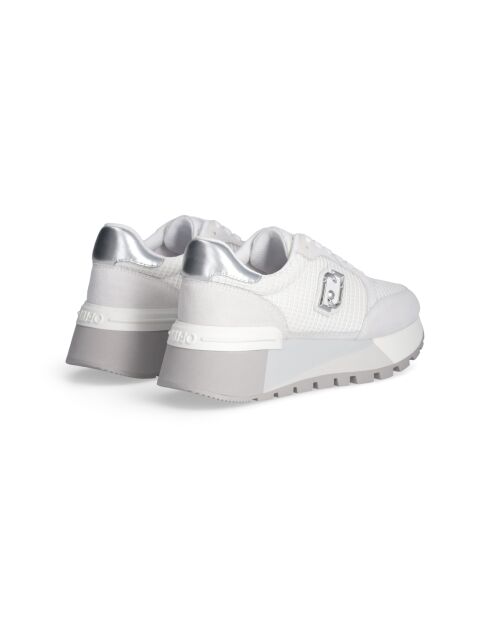 Baskets Amazing en cuir blanc et argent