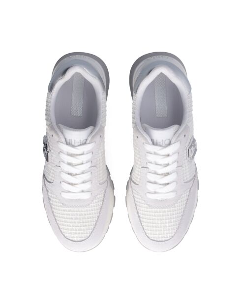 Baskets Amazing en cuir blanc et argent