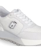 Baskets Amazing en cuir blanc et argent