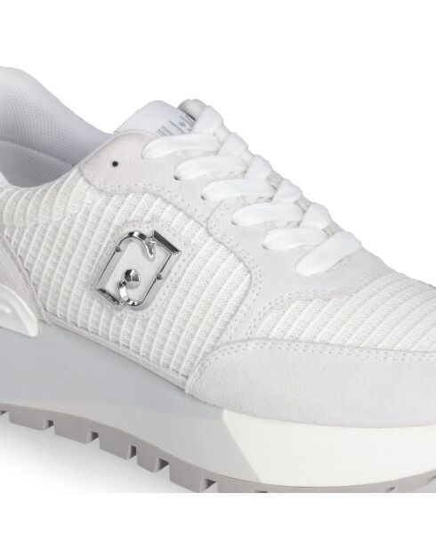 Baskets Amazing en cuir blanc et argent