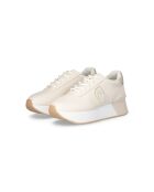 Baskets Dreamy en cuir ivoire et or