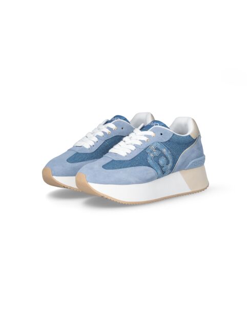 Baskets Dreamy en cuir bleues