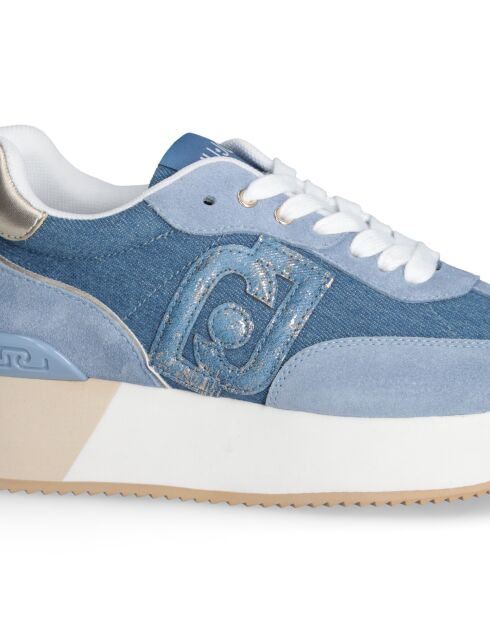 Baskets Dreamy en cuir bleues