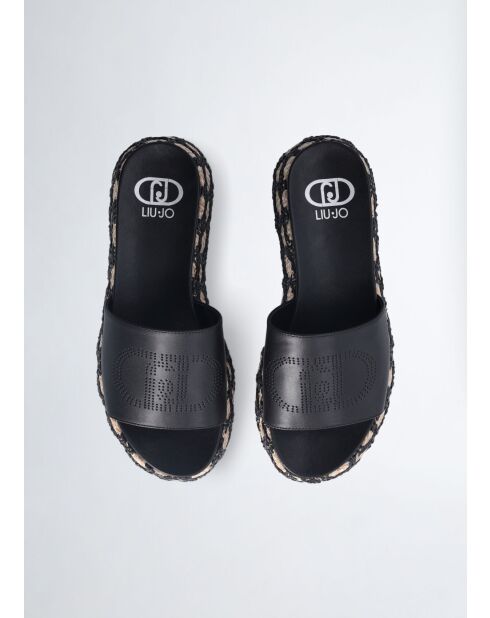 Sandales plates Frida noire