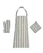 Set de delantal, guante de cocina y soporte para ollas Arthur Green