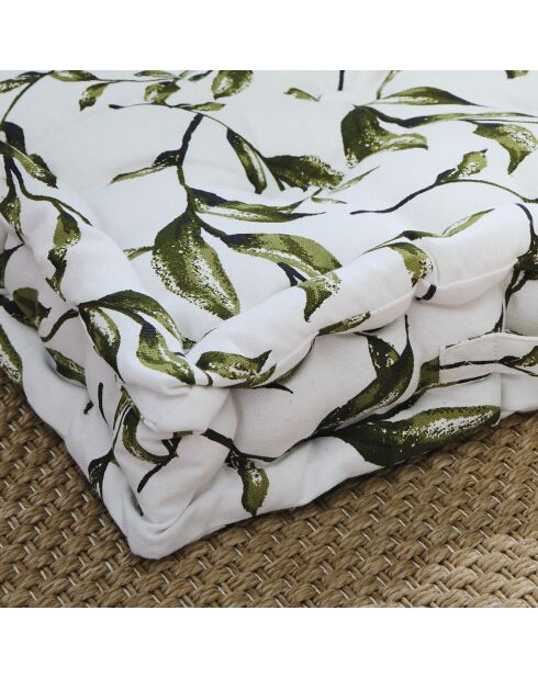 Natur'elle wit vloerkussen - 45x45x10 cm