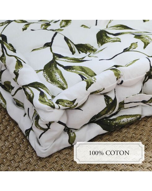 Natur'elle wit vloerkussen - 45x45x10 cm