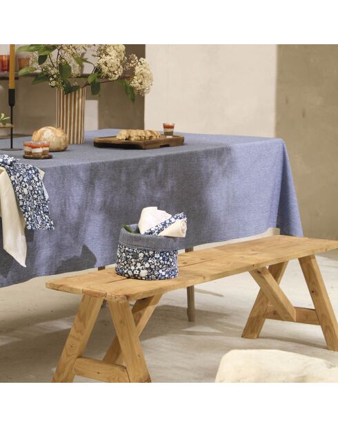 Chambray donkerblauw tafelkleed