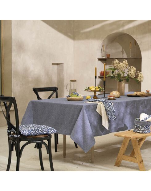 Chambray donkerblauw tafelkleed