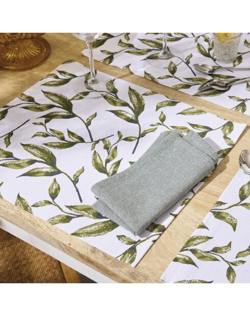 Set de 4 manteles individuales blancos natur'elle, 40 x 35 cm