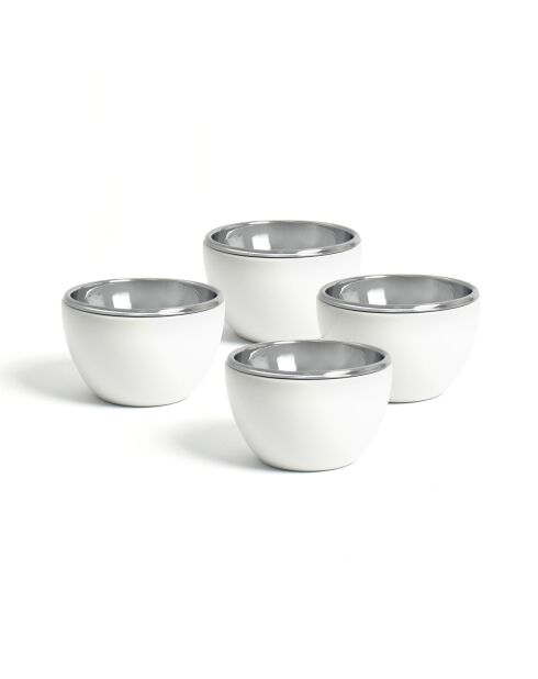 Set di 4 ciotole in porcellana bianca - 4x500 ml
