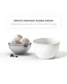 Set di 4 ciotole in porcellana bianca - 4x500 ml