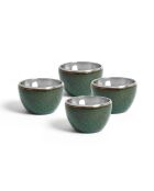 Set di 4 ciotole in porcellana verde azzurro - 4x500 ml