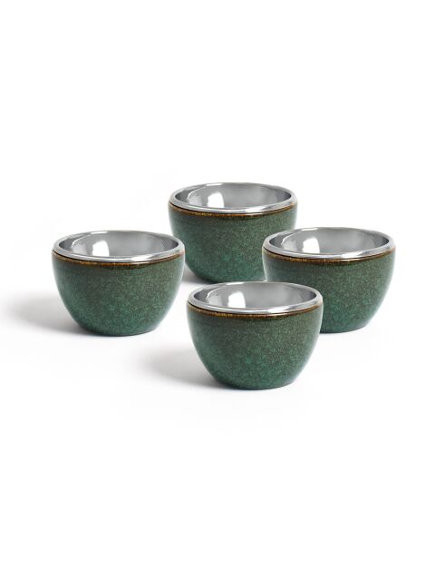 Set di 4 ciotole in porcellana verde azzurro - 4x500 ml