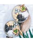 Set di 4 ciotole in porcellana verde azzurro - 4x500 ml