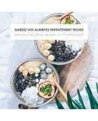 Set di 4 ciotole in porcellana verde azzurro - 4x500 ml