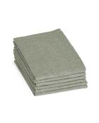 Set de 6 serviettes Chambray vert foncé - 40x40 cm