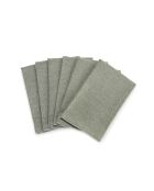 Set de 6 serviettes Chambray vert foncé - 40x40 cm