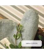 Set de 6 serviettes Chambray vert foncé - 40x40 cm