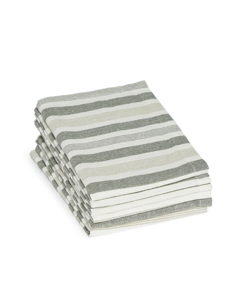 Set de 6 serviettes Arthur vert - 40x40 cm