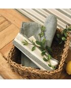 Set de 6 serviettes Arthur vert - 40x40 cm