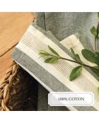 Set de 6 serviettes Arthur vert - 40x40 cm
