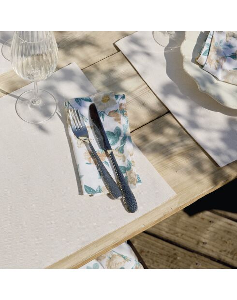 Ensemble de 4 sets de table Chambray taupe - 40x35 cm