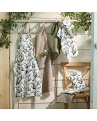 Set de delantal, guante y agarradera Natur'elle, color blanco