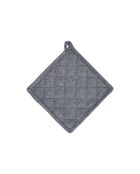 Set de delantal, guante de cocina y agarradera de cambray azul oscuro