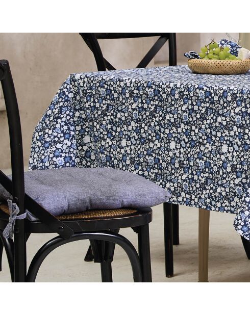 Cojín de silla Chambray azul oscuro - 40x40x3 cm