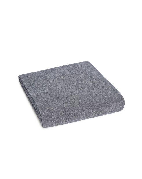Set de 6 serviettes Chambray bleu foncé - 40x40 cm
