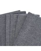 Set de 6 serviettes Chambray bleu foncé - 40x40 cm