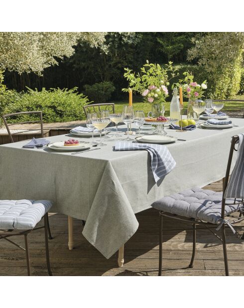 Mantel verde oscuro Chambray