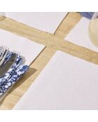 Set de 4 manteles individuales Chambray, color blanco roto, 40 x 35 cm