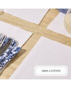 Set de 4 manteles individuales Chambray, color blanco roto, 40 x 35 cm