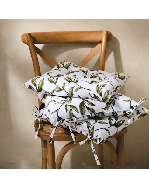 Natur'elle stoelkussen wit - 40x40x3 cm