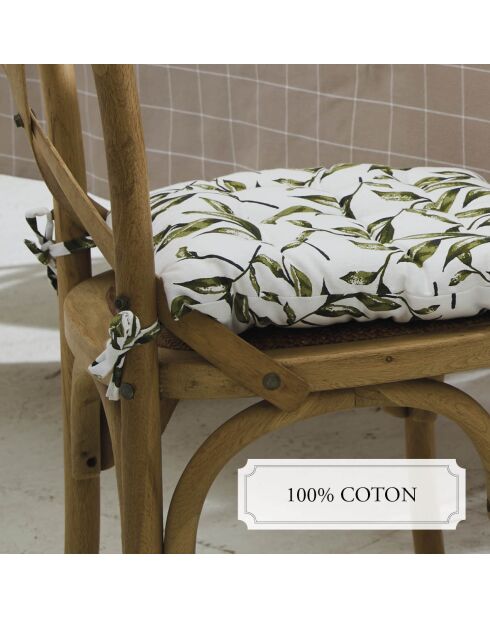 Natur'elle stoelkussen wit - 40x40x3 cm