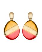 Boucles d'oreilles Paradis crepuscule ocres et rouges
