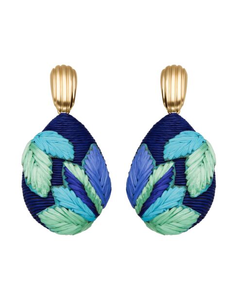 Boucles d'oreilles Monoï bleues