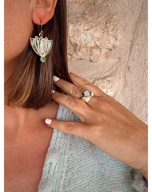 Boucles d'oreilles 1 Terres solaires Edition 3 fleurs