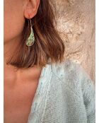 Boucles d'oreilles 1 Terres solaires Edition 6 gouttes incurvées