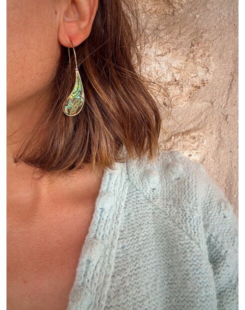 Boucles d'oreilles 1 Terres solaires Edition 6 gouttes incurvées