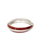 Jonc Amok corde argent bordeaux