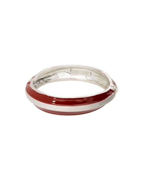 Jonc Amok corde argent bordeaux