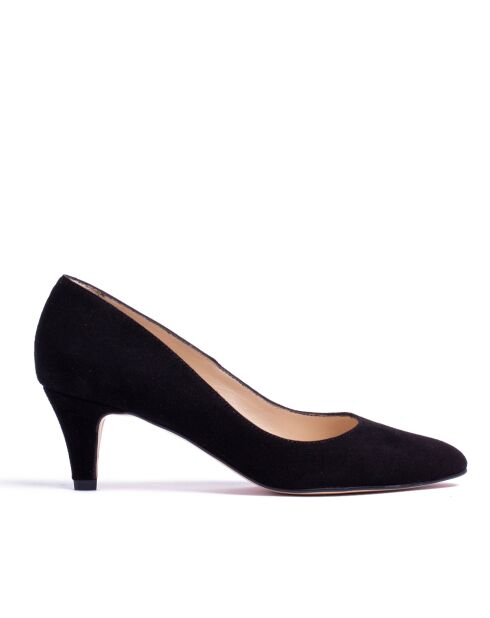 Escarpins à Talon : en daim Maria noirs - Talon : 5,5cm