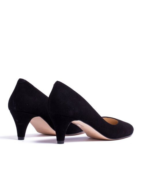 Escarpins à Talon : en daim Maria noirs - Talon : 5,5cm