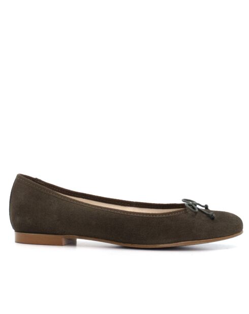 Ballerines en daim Marianela grises