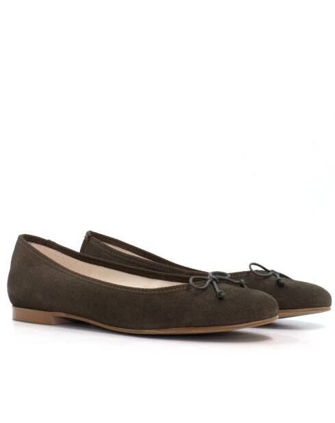 Ballerines en daim Marianela grises