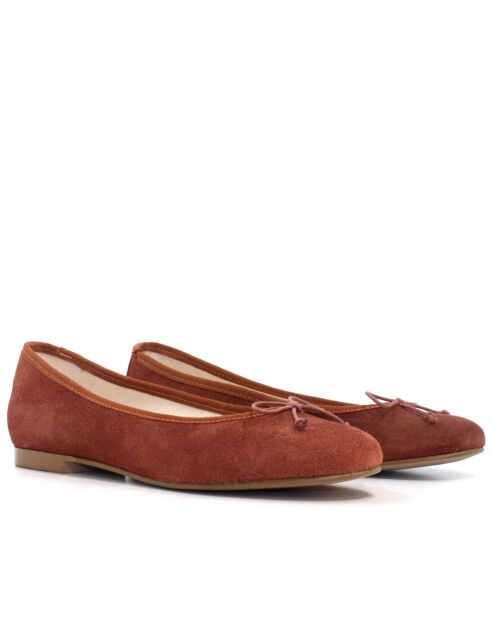 Ballerines en daim Mariane rouges