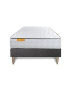 Ensemble matelas et sommier Memo gris - 90x190 cm